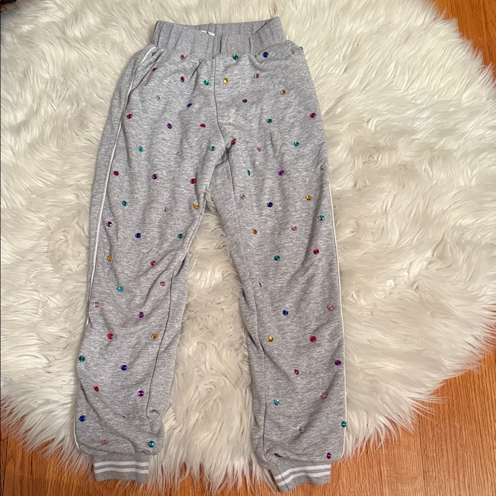 Lola and the Boys Colorful Polka Dot Kids Joggers size 8